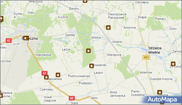 mapa Sierociniec, Sierociniec na mapie Targeo