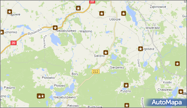 mapa Sierzno, Sierzno na mapie Targeo