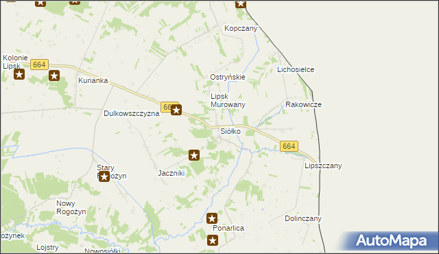 mapa Siółko, Siółko na mapie Targeo