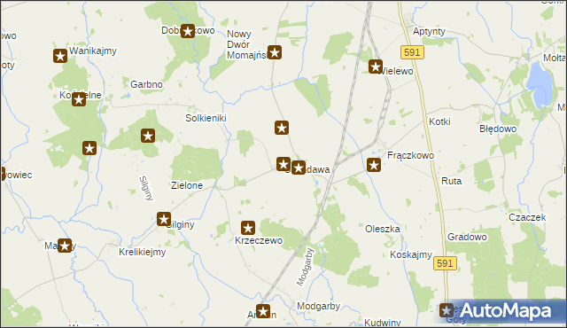 mapa Skandawa, Skandawa na mapie Targeo