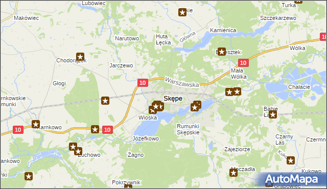 mapa Skępe, Skępe na mapie Targeo