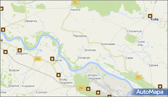 mapa Skidniów, Skidniów na mapie Targeo