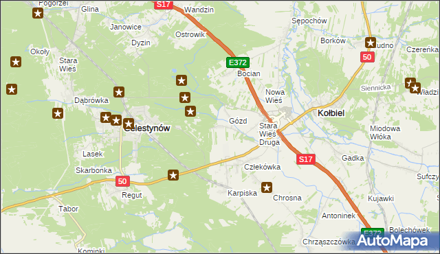 mapa Skorupy, Skorupy na mapie Targeo