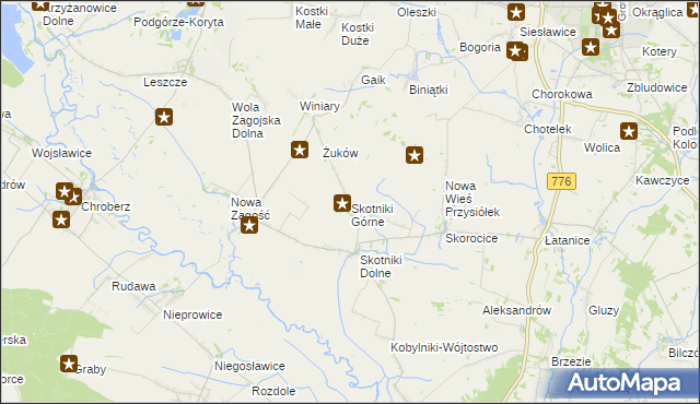 mapa Skotniki Górne, Skotniki Górne na mapie Targeo