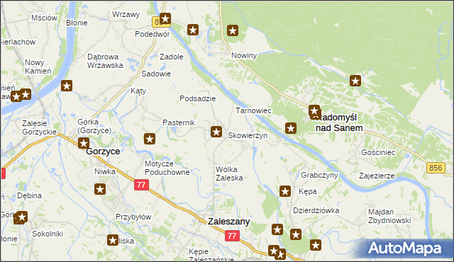 mapa Skowierzyn, Skowierzyn na mapie Targeo