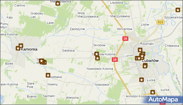 mapa Skrobów-Kolonia, Skrobów-Kolonia na mapie Targeo