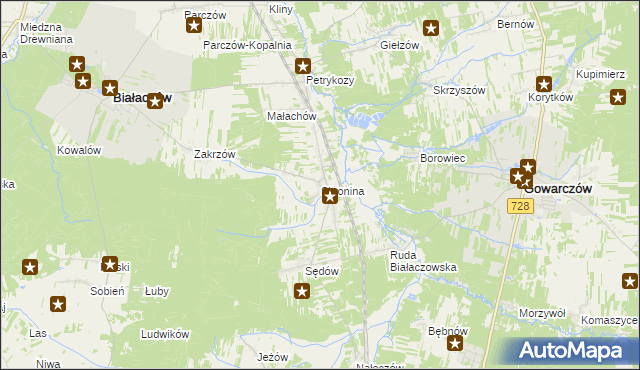 mapa Skronina, Skronina na mapie Targeo