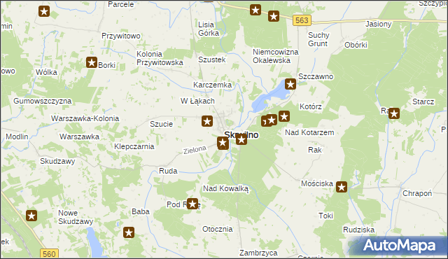 mapa Skrwilno, Skrwilno na mapie Targeo