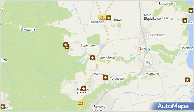 mapa Sławutówko, Sławutówko na mapie Targeo