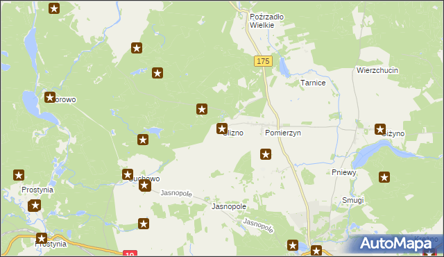 mapa Ślizno, Ślizno na mapie Targeo