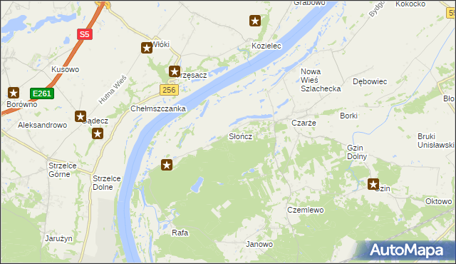 mapa Słończ, Słończ na mapie Targeo