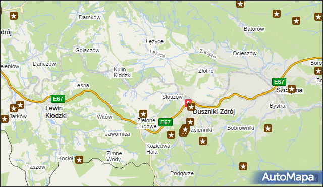 mapa Słoszów, Słoszów na mapie Targeo