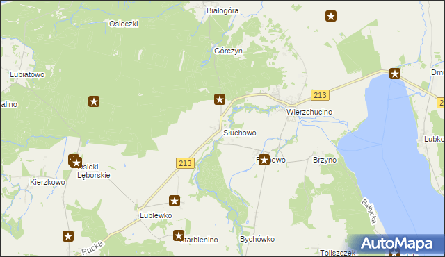 mapa Słuchowo, Słuchowo na mapie Targeo