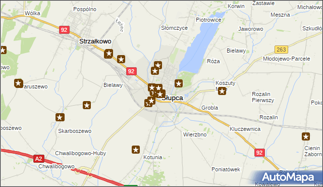 mapa Słupca, Słupca na mapie Targeo