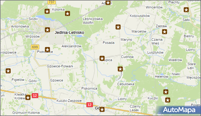 mapa Słupica, Słupica na mapie Targeo