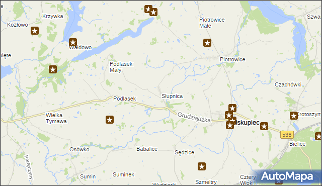 mapa Słupnica, Słupnica na mapie Targeo