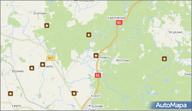 mapa Smolajny, Smolajny na mapie Targeo