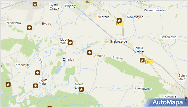 mapa Smolna gmina Oleśnica, Smolna gmina Oleśnica na mapie Targeo