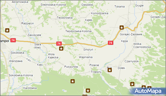 mapa Smoryń, Smoryń na mapie Targeo