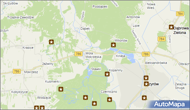 mapa Smyków gmina Przyrów, Smyków gmina Przyrów na mapie Targeo