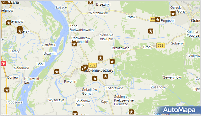 mapa Sobienie Szlacheckie, Sobienie Szlacheckie na mapie Targeo