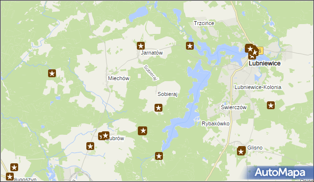 mapa Sobieraj, Sobieraj na mapie Targeo