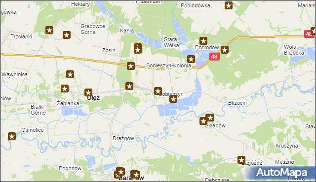 mapa Sobieszyn, Sobieszyn na mapie Targeo