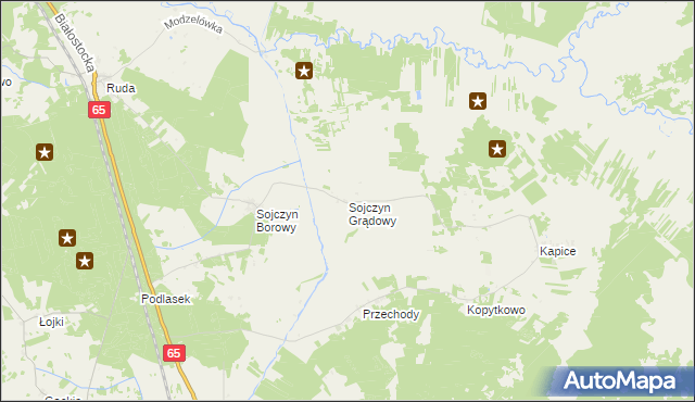 mapa Sojczyn Grądowy, Sojczyn Grądowy na mapie Targeo