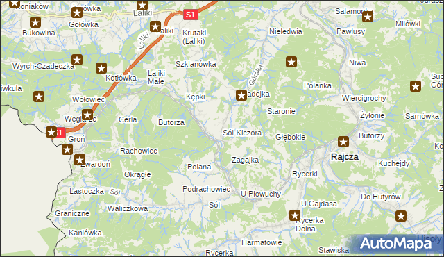 mapa Sól-Kiczora, Sól-Kiczora na mapie Targeo