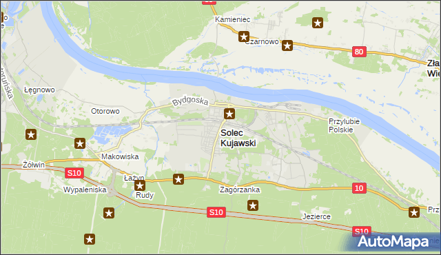mapa Solec Kujawski, Solec Kujawski na mapie Targeo