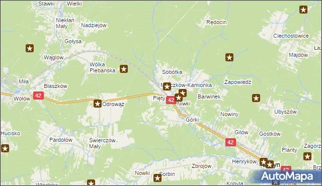 mapa Sołtyków gmina Bliżyn, Sołtyków gmina Bliżyn na mapie Targeo