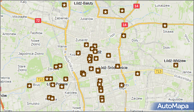 mapa Śródmieście gmina Łódź, Śródmieście gmina Łódź na mapie Targeo