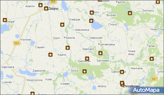 mapa Stalmierz, Stalmierz na mapie Targeo