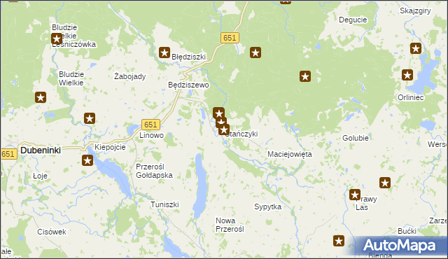 mapa Stańczyki, Stańczyki na mapie Targeo