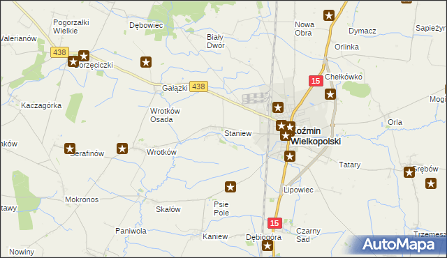 mapa Staniew, Staniew na mapie Targeo