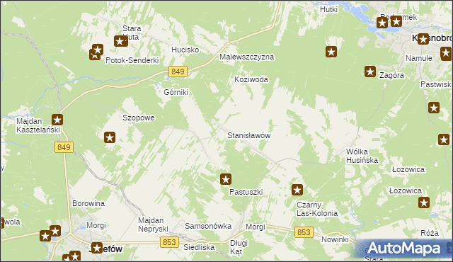mapa Stanisławów gmina Józefów, Stanisławów gmina Józefów na mapie Targeo