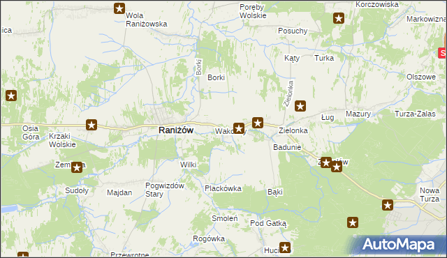 mapa Staniszewskie, Staniszewskie na mapie Targeo