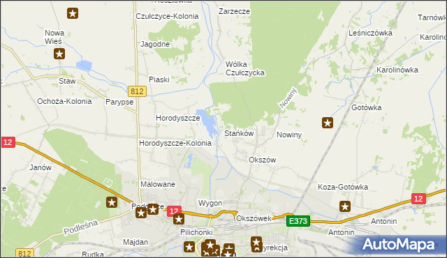 mapa Stańków, Stańków na mapie Targeo