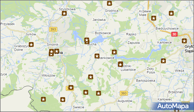 mapa Stankowice, Stankowice na mapie Targeo