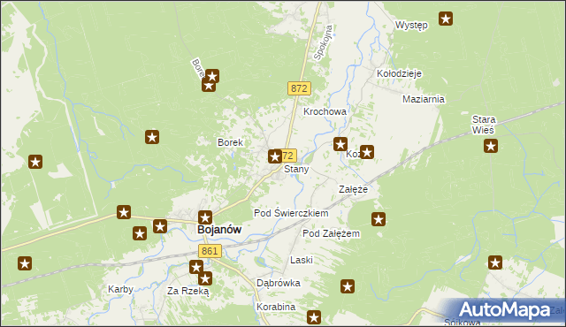 mapa Stany gmina Bojanów, Stany gmina Bojanów na mapie Targeo