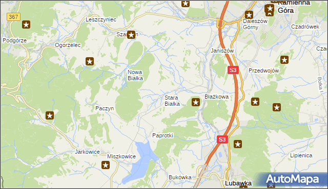 mapa Stara Białka, Stara Białka na mapie Targeo