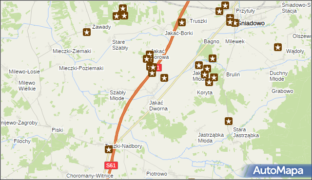 mapa Stara Jakać, Stara Jakać na mapie Targeo