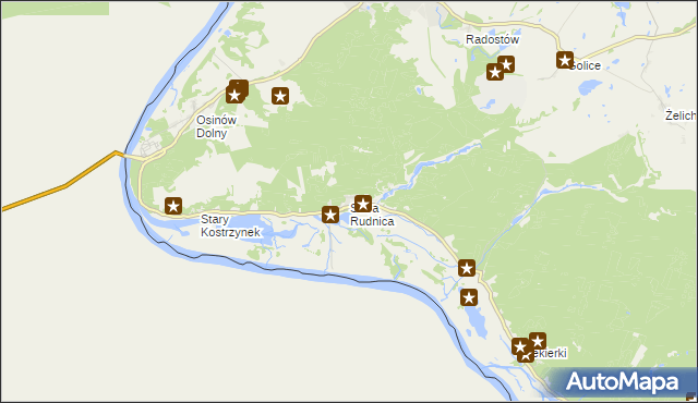 mapa Stara Rudnica, Stara Rudnica na mapie Targeo