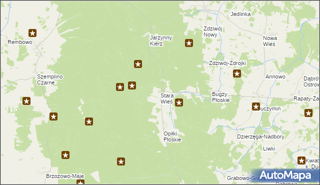 mapa Stara Wieś gmina Chorzele, Stara Wieś gmina Chorzele na mapie Targeo