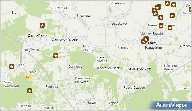 mapa Stara Złotoria, Stara Złotoria na mapie Targeo