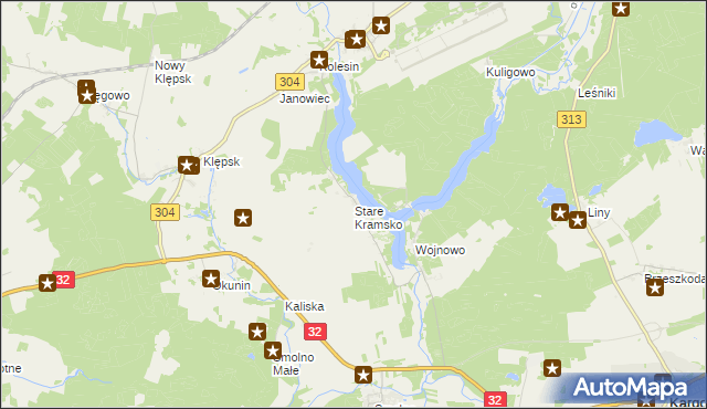 mapa Stare Kramsko, Stare Kramsko na mapie Targeo