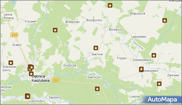 mapa Starnice, Starnice na mapie Targeo