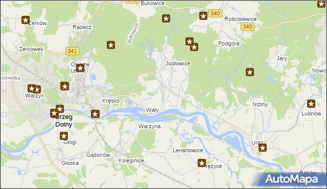 mapa Stary Dwór gmina Brzeg Dolny, Stary Dwór gmina Brzeg Dolny na mapie Targeo
