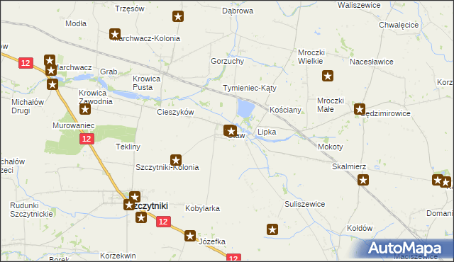 mapa Staw gmina Szczytniki, Staw gmina Szczytniki na mapie Targeo