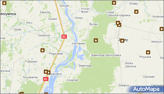 mapa Stawinoga-Rybakówka, Stawinoga-Rybakówka na mapie Targeo